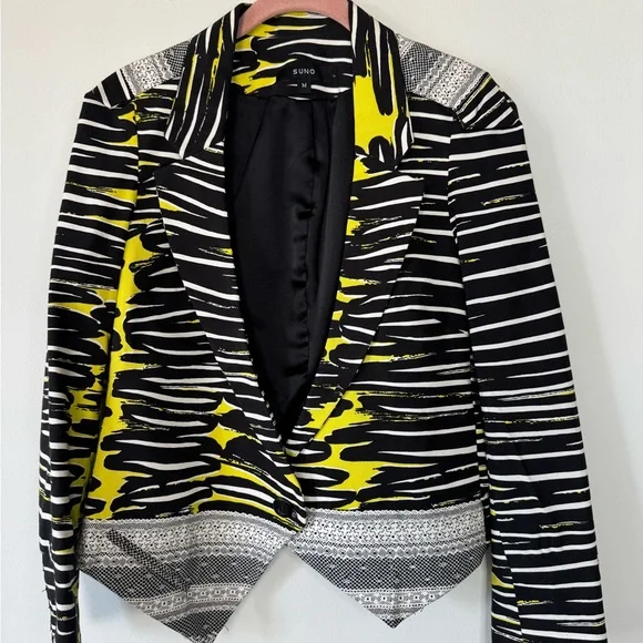 Suno 100% Silk Blazer | Eye-Catching Print | Size M - Picture 1 of 17